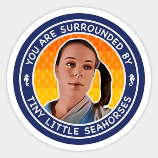 Napoleon Dynamite - Deb - Seahorses - White Sticker